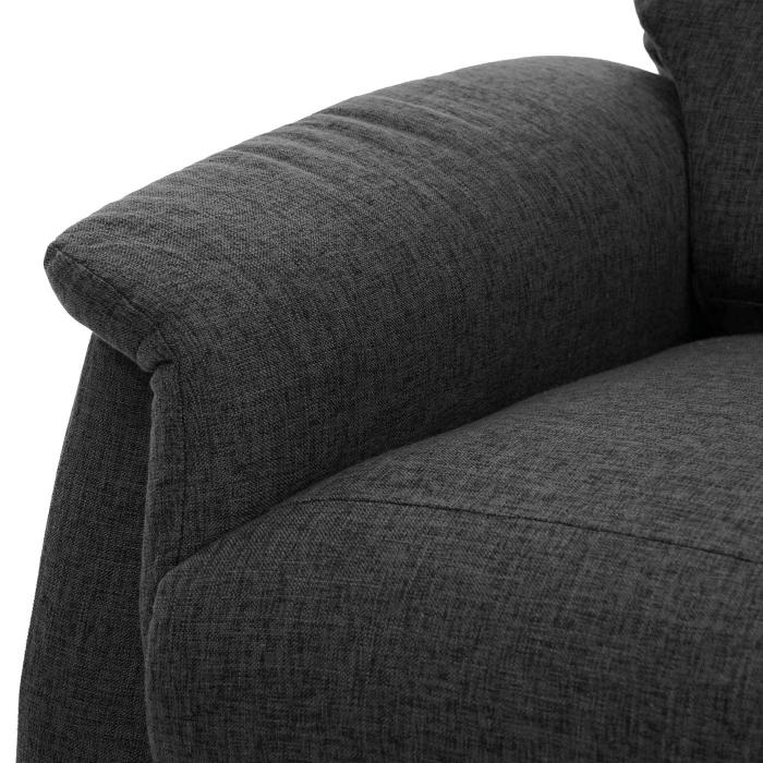 Fernsehsessel HWC-F23, Relaxsessel Liege Sessel, Stoff/Textil 102x79x96cm ~ grau ohne Massage- und Wrmefunktion