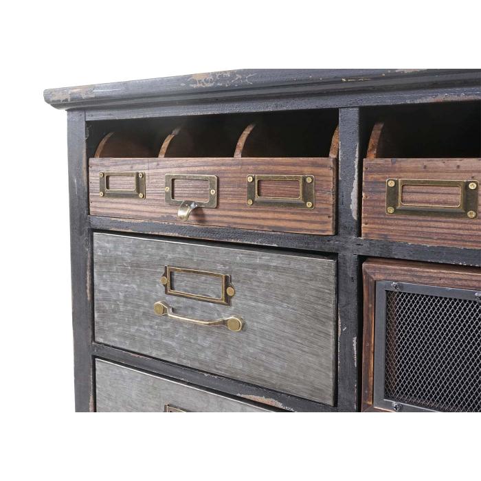 Apothekerkommode HWC-F34, Schubladenschrank, Tanne Holz massiv Vintage Shabby-Look 90x65x32cm