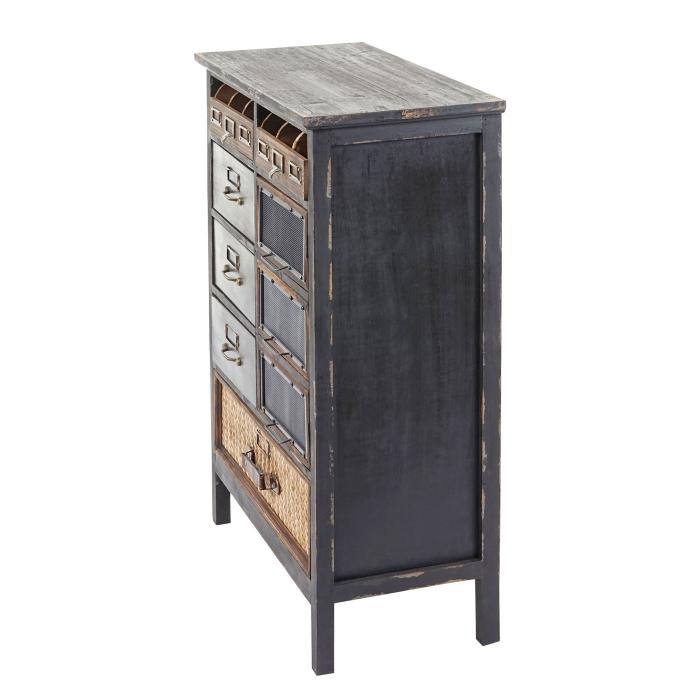 Apothekerkommode HWC-F34, Schubladenschrank, Tanne Holz massiv Vintage Shabby-Look 90x65x32cm