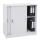 Aktenschrank Boston HWC-F41, Stahlschrank Broschrank, mit abschliebaren Schiebetren 90x90x45cm ~ grau