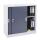 Aktenschrank Boston HWC-F41, Stahlschrank Broschrank, mit abschliebaren Schiebetren 90x90x45cm ~ anthrazit