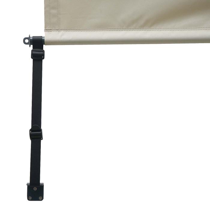 Vertikalmarkise HWC-F42, Senkrechtmarkise Sichtschutz Auenrollo Rollo, UV-Schutz 50 Stoff ~ 250x140cm, creme-beige