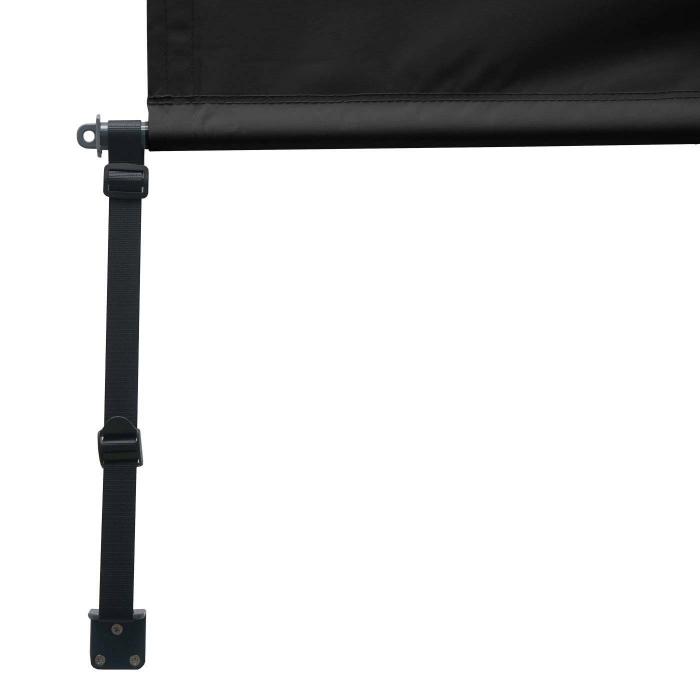 Vertikalmarkise HWC-F42, Senkrechtmarkise Sichtschutz Auenrollo Rollo, UV-Schutz 50 Stoff ~ 250x140cm, schwarz