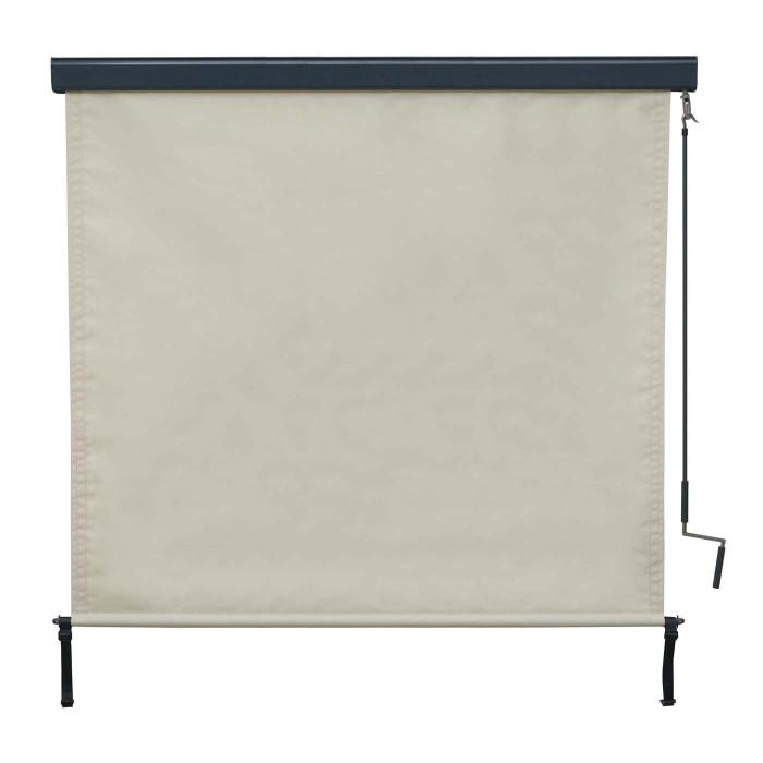 Vertikalmarkise HWC-F42, Senkrechtmarkise Sichtschutz Auenrollo Rollo, UV-Schutz 50 Stoff ~ 250x180cm, creme-beige