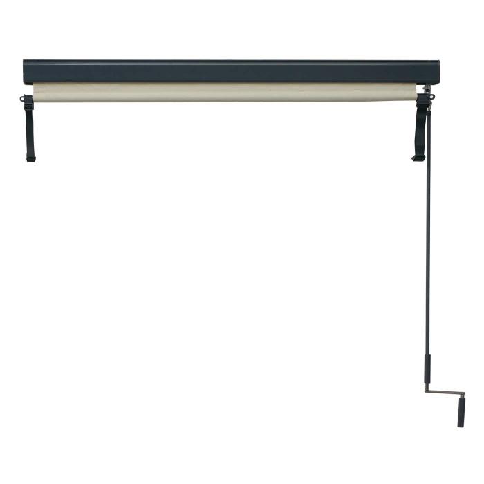 Vertikalmarkise HWC-F42, Senkrechtmarkise Sichtschutz Auenrollo Rollo, UV-Schutz 50 Stoff ~ 250x180cm, creme-beige