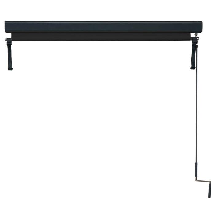 Vertikalmarkise HWC-F42, Senkrechtmarkise Sichtschutz Auenrollo Rollo, UV-Schutz 50 Stoff ~ 250x180cm, schwarz