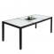 B-Ware (OHNE GLASPLATTE SK3) | Poly-Rattan Esstisch HWC-F49, Esszimmertisch Gartentisch Tisch, 190x90cm ~ anthrazit