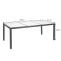 B-Ware (OHNE GLASPLATTE SK3) | Poly-Rattan Esstisch HWC-F49, Esszimmertisch Gartentisch Tisch, 190x90cm ~ anthrazit