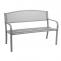 Gartenbank HWC-F52, Bank Parkbank Sitzbank, 2-Sitzer pulverbeschichteter Stahl ~ grau