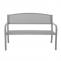 Gartenbank HWC-F52, Bank Parkbank Sitzbank, 2-Sitzer pulverbeschichteter Stahl ~ grau