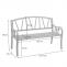 Gartenbank HWC-F53, Bank Parkbank Sitzbank, 2-Sitzer pulverbeschichteter Stahl ~ braun