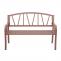 Gartenbank HWC-F53, Bank Parkbank Sitzbank, 2-Sitzer pulverbeschichteter Stahl ~ braun