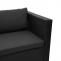 Poly-Rattan Garnitur HWC-F57, Balkon-/Garten-/Lounge-Set Sofa Sitzgruppe ~ schwarz, Kissen dunkelgrau ohne Deko-Kissen