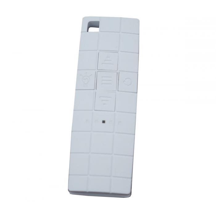 Elektrische Kassetten-Markise T124, Vollkassette Volant 5x3m ~ Polyester Grau/Weiß
