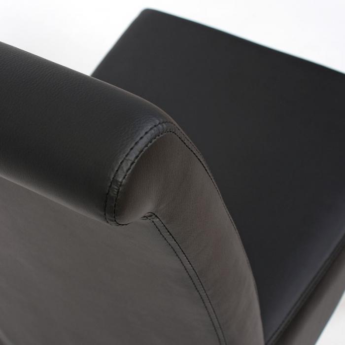 2er-Set Esszimmerstuhl Küchenstuhl Stuhl M37 ~ Kunstleder matt, schwarz, dunkle Füße