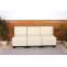 Modular 3-Sitzer Sofa Couch Lyon, Kunstleder ~ creme, ohne Armlehnen