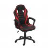 Bürostuhl HWC-F59, Schreibtischstuhl Drehstuhl Racing-Chair Gaming-Chair, Kunstleder ~ schwarz/rot