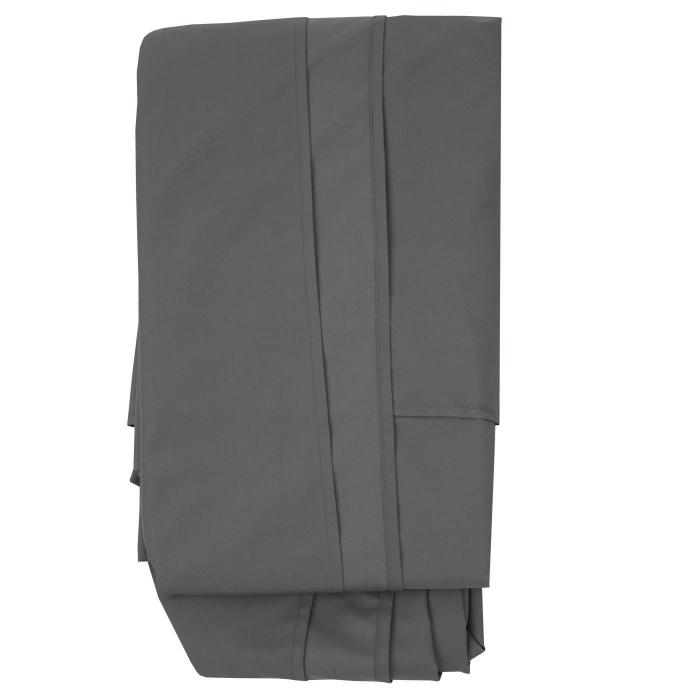 Ersatz-Bezug fr Luxus-Ampelschirm HWC-A96 mit Flap, Sonnenschirmbezug, 3x3m (4,24m) Polyester 3kg ~ anthrazit