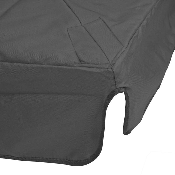 Ersatz-Bezug fr Luxus-Ampelschirm HWC-A96 mit Flap, Sonnenschirmbezug, 3x3m (4,24m) Polyester 3kg ~ anthrazit