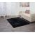 Teppich HWC-F69, Shaggy Läufer Hochflor Langflor, Stoff/Textil flauschig weich 160x120cm ~ schwarz
