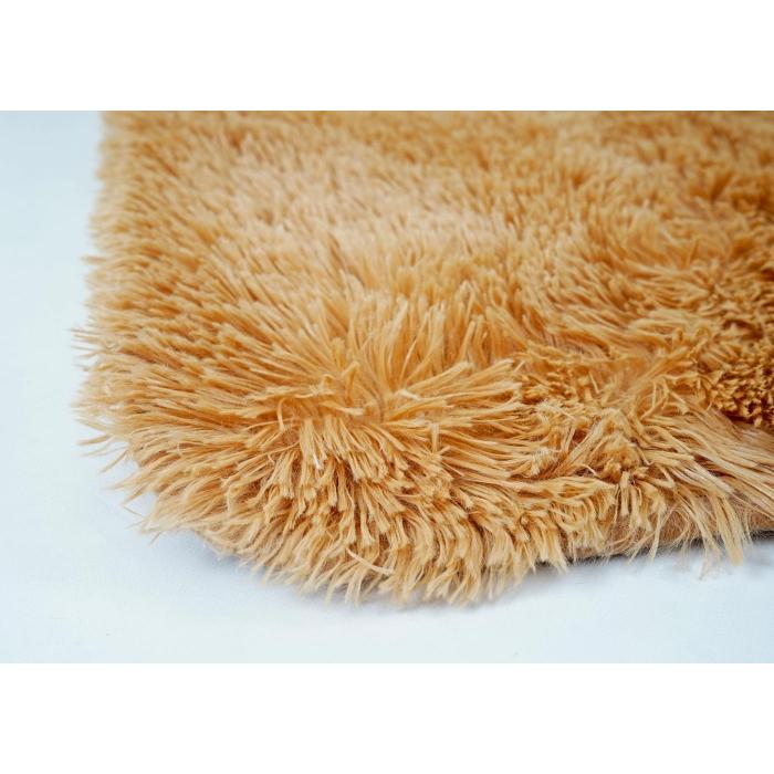 Teppich HWC-F69, Shaggy Lufer Hochflor Langflor, Stoff/Textil flauschig weich 200x140cm ~ braun