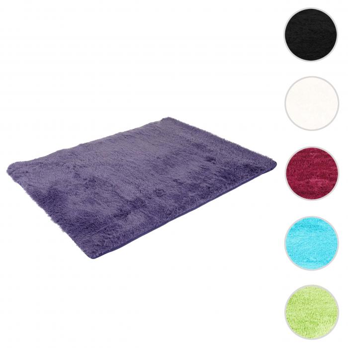 Teppich HWC-F69, Shaggy Lufer Hochflor Langflor, Stoff/Textil flauschig weich 160x120cm ~ dunkellila