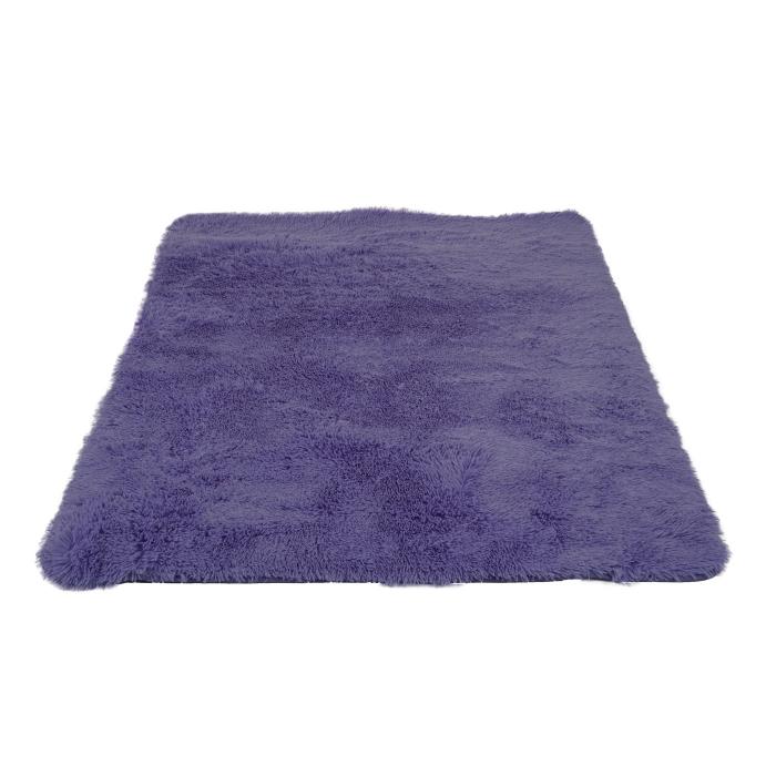Teppich HWC-F69, Shaggy Lufer Hochflor Langflor, Stoff/Textil flauschig weich 160x120cm ~ dunkellila