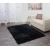 Teppich HWC-F69, Shaggy Läufer Hochflor Langflor, Stoff/Textil flauschig weich 200x140cm ~ schwarz