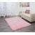 Teppich HWC-F69, Shaggy Läufer Hochflor Langflor, Stoff/Textil flauschig weich 200x140cm ~ rosa
