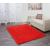 Teppich HWC-F69, Shaggy Läufer Hochflor Langflor, Stoff/Textil flauschig weich 200x140cm ~ rot