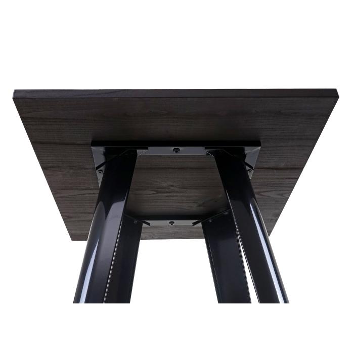 Stehtisch HWC-A73 inkl. Holz-Tischplatte, Bistrotisch Bartisch, Metall Industriedesign 107x60x60cm ~ schwarz