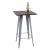 Stehtisch HWC-A73 inkl. Holz-Tischplatte, Bistrotisch Bartisch, Metall Industriedesign 107x60x60cm ~ grau