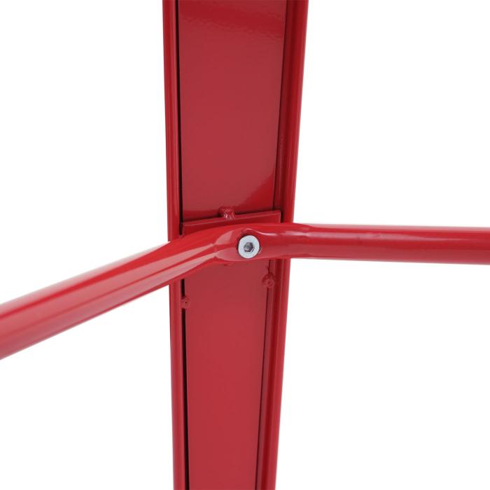 Stehtisch HWC-A73 inkl. Holz-Tischplatte, Bistrotisch Bartisch, Metall Industriedesign 107x60x60cm ~ rot