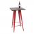 Stehtisch HWC-A73 inkl. Holz-Tischplatte, Bistrotisch Bartisch, Metall Industriedesign 107x60x60cm ~ rot