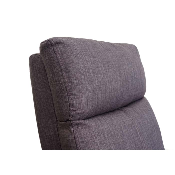 Retourenware | Fernsehsessel HWC-F76, Relaxsessel Sessel Liegesessel, Liegefunktion verstellbar Stoff/Textil grau-braun