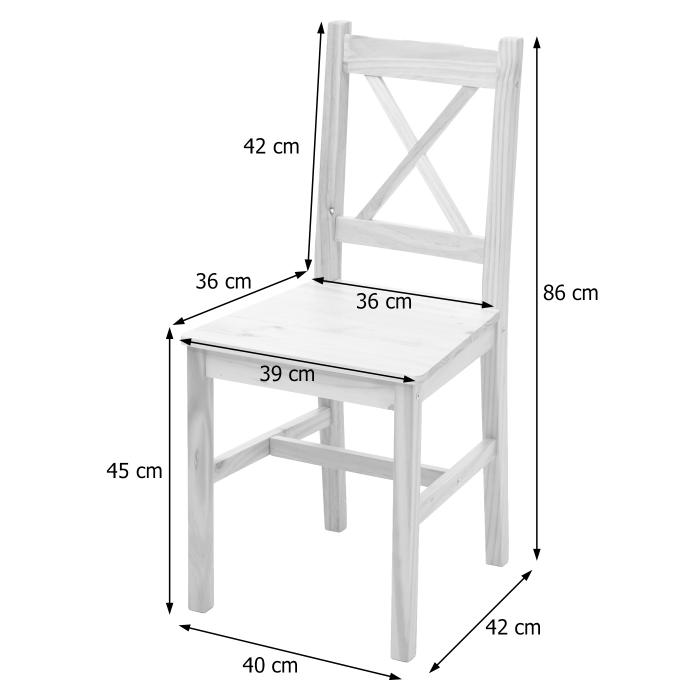 2er-Set Esszimmerstuhl HWC-F77, Lehnstuhl Kchenstuhl Stuhl, Massiv-Holz Landhaus ~ Kiefer lasiert
