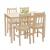 Esszimmer-Set HWC-F77, Sitzgruppe Esszimmergruppe, Massiv-Holz Landhaus 110cm ~ Kiefer lasiert