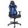 Brostuhl HWC-F84, Schreibtischstuhl Gamingstuhl Chefsessel Drehstuhl, Kunstleder ~ schwarz/blau