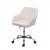 Bürostuhl HWC-F82, Schreibtischstuhl Chefsessel Drehstuhl, Retro Design Samt ~ creme-weiß