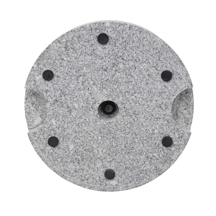 Sonnenschirmstnder HWC-F92, Schirmstnder Schirmhalter, Granit ~ 24kg rund grau