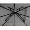 Pergola HWC-F94, Garten Pavillon, Stahl bewegliche Seitenwand 2,5x2,5m ~ grau