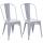 2er-Set Stuhl HWC-A73, Bistrostuhl Stapelstuhl, Metall Industriedesign stapelbar ~ grau 2er-Set Stuhl HWC-A73, Bistrostuhl Stapelstuhl, Metall Industriedesign stapelbar ~ grau