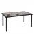 Poly-Rattan Tisch HWC-G19, Gartentisch Balkontisch, 120x75cm ~ schwarz