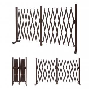 Defekte Ware (Nieten rausgerissen SK4) | Absperrgitter HWC-B34, Zaun, Alu ausziehbar braun ~ Hhe 103cm, Breite 52-400cm