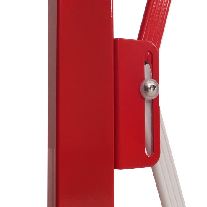 Alu Absperrgitter HWC-B34, Zaun Schutzgitter Scherengitter Trenngitter, ausziehbar 103x53-411cm ~ rot-wei