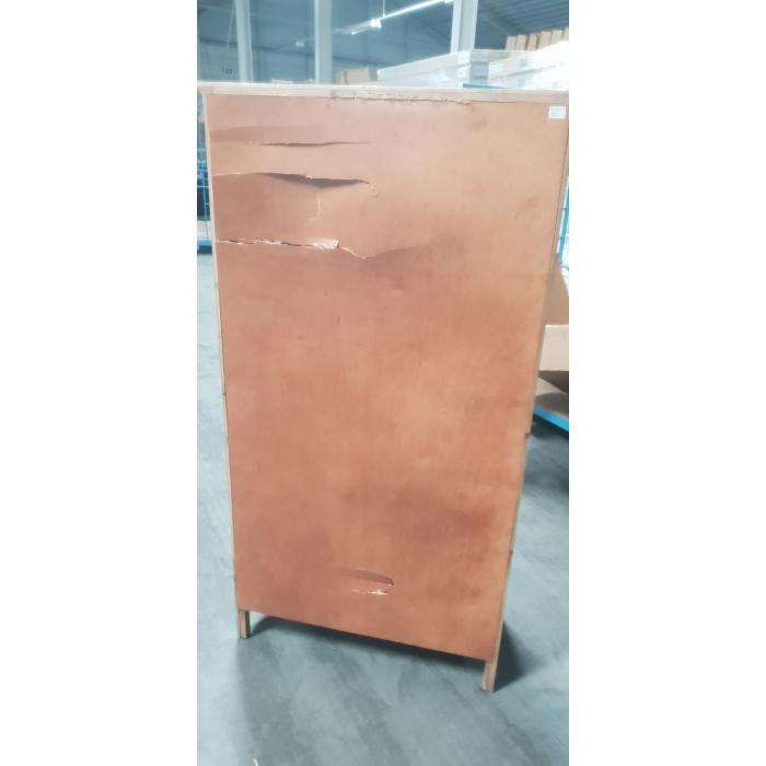 B-Ware (Rckwand gebrochen SK4) | Apotheker-Schrank HWC-A43, Kommode, Tanne Holz massiv Vintage Shabby-Look 152x81x34cm