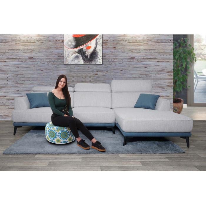 Sofa HWC-G44, Ecksofa L-Form 3-Sitzer, Liegeflche Nosagfederung Taschenfederkern verstellbar 277cm ~ rechts, hellgrau