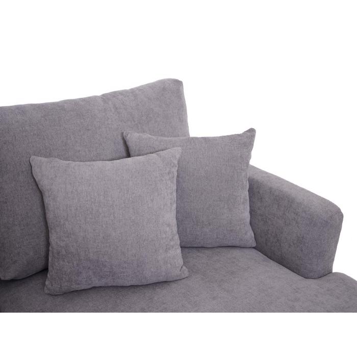 Sofa HWC-G43, Couch Ecksofa L-Form 3-Sitzer, Liegeflche Nosagfederung Taschenfederkern 250cm ~ rechts, grau