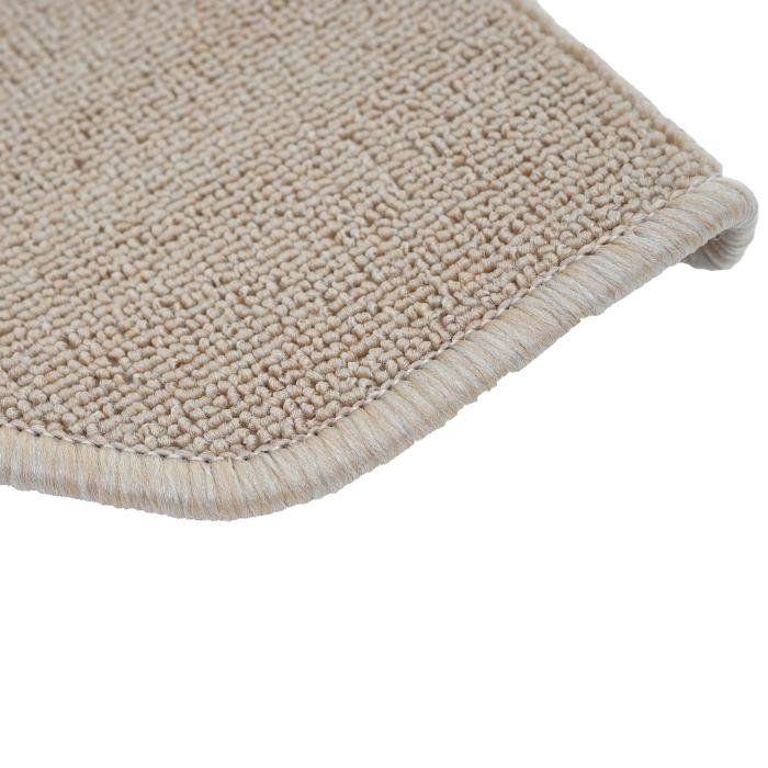 15er-Set Stufenmatte HWC-G49, Treppenteppich Treppenschutz Treppenmattenset, 65x25cm ~ halbrund, creme-beige