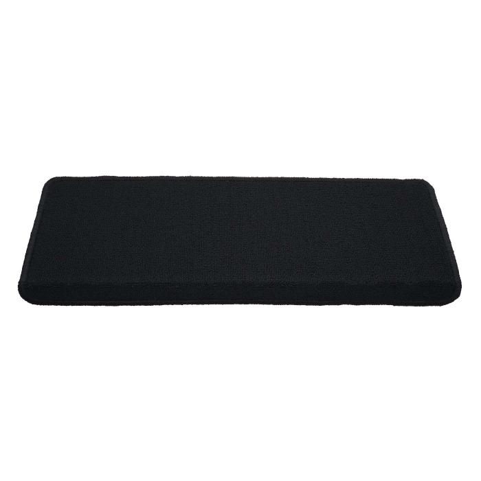 15er-Set Stufenmatte HWC-G49, Treppenteppich Treppenschutz Treppenmattenset, 65x25cm ~ rechteckig, schwarz-anthrazit